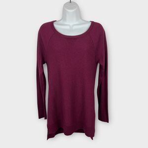 Amercan Eagle Small Red Burgundy‎ Long Sleeve KnitWovern Sweater Tee